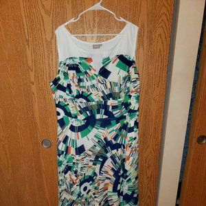 Floor length eshakti gown, geometric pattern 24W